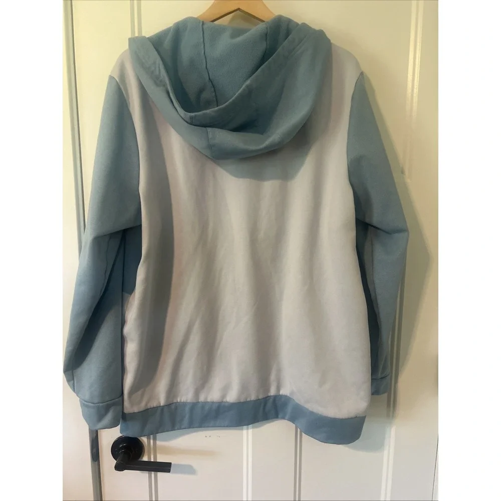 Nike Hoodie Mens XL‎ Baby Blue Therma-FIT Full Zip Fleece Jacket Sweatshirt